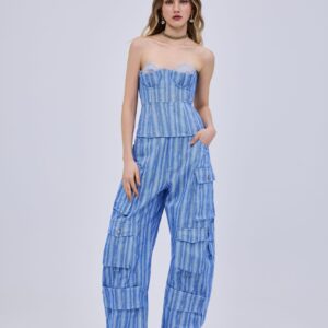 Animal Print Cargo Pants Ciel