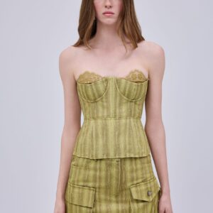 Animal Print Bustier Lime