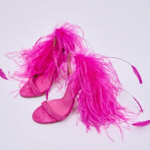 Feather Fuchsia Heels
