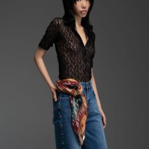 Μπλε τζιν βερμούδα με πλαϊνά τρουκς JAYCE