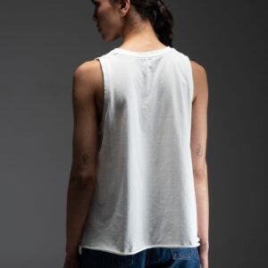 Λευκό αμάνικο t-shirt με τύπωμα "WHATEVER" & κρύσταλλα KODA