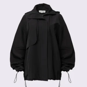 BLACK WINDBREAKER JACKET