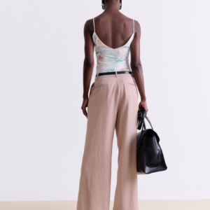 BLUSH TAILORED WIDE-LEG PANTS