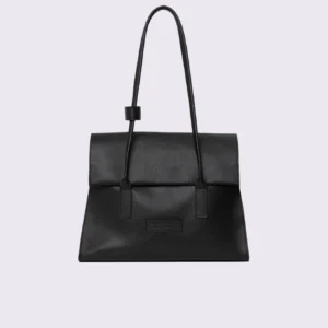BLACK FOLDOVER BAG