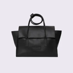 BLACK FOLDOVER BAG