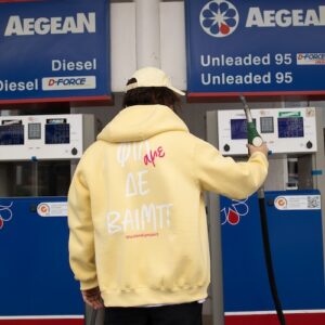 Unisex oversized φιλ δε βαιμπ jacket yellow
