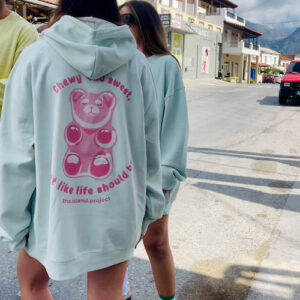 Unisex oversized hoodie gummies mint