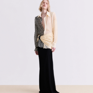 BLACK FLUID MAXI SKIRT