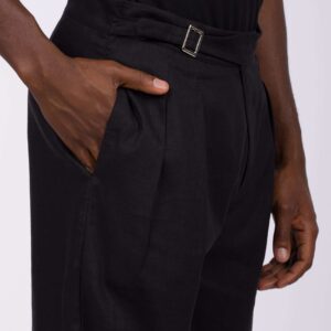 LINEN PLEATED PANTS