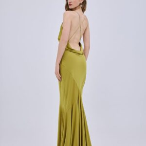 Halter Triangles Maxi Dress Lime