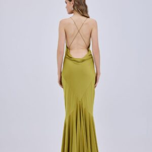 Halter Triangles Maxi Dress Lime