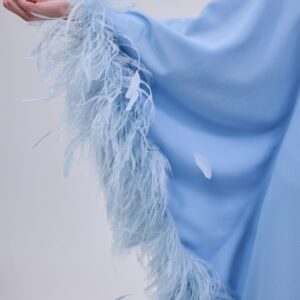 One Shoulder Feather Dress