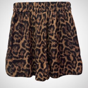 Leopard boxer shorts with elastic waist and leather decorative MAYSON