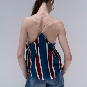 Lingerie top σε χειροποίητο ριγέ σχέδιο με γαλλική δαντέλα ELIO