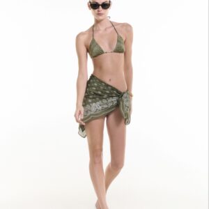 OLIVE TRIANGLE BIKINI TOP