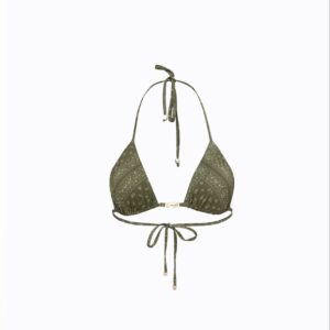 OLIVE TRIANGLE BIKINI TOP