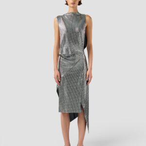 SPARKLING ASYMMETRICAL MIDI DRESS