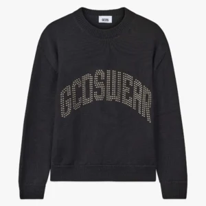 CREWNECK SWEATSHIRT WITH STUDDED LOGO