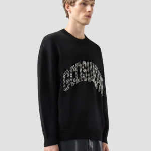CREWNECK SWEATSHIRT WITH STUDDED LOGO
