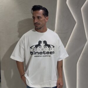Men's Oversized T-Shirt – Twin Horses Graphic