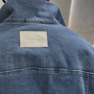 Ανδρικό Oversized Denim Jacket σε Μπλε Χρώμα με Logo στην Πλάτη