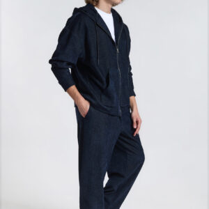Ανδρική μπλε oversized ζακέτα