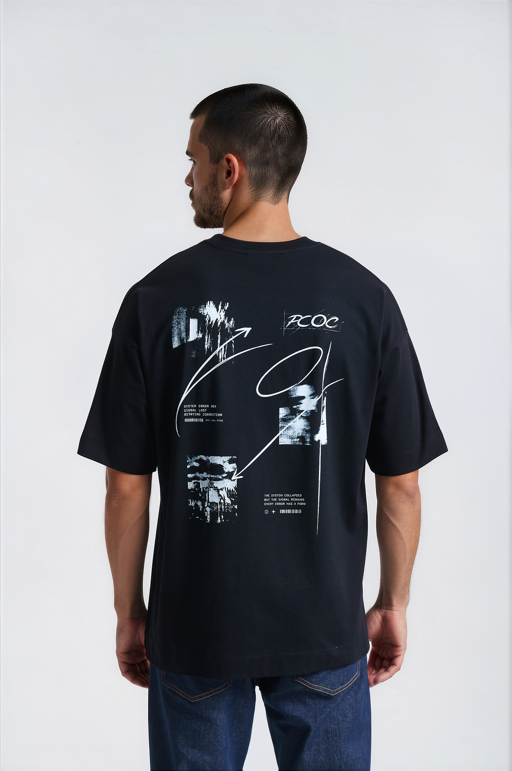 Ανδρικό t shirt με τύπωμα στην πλάτη
