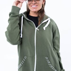 Hoody knitted Dark Green