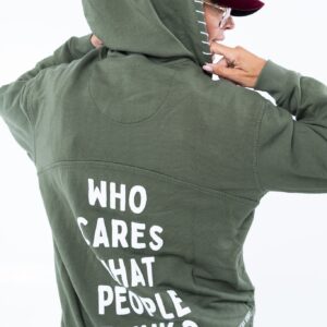 Hoody knitted Dark Green