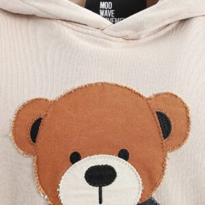 MWM TEDDY CANVAS PATCHES CROPPED HOODIE