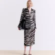 ZEBRA PRINT MIDI SKIRT